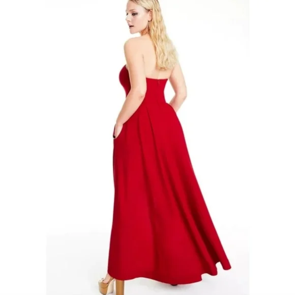 Speachless S0 NWTs high low red strapless dress - Picture 6 of 6